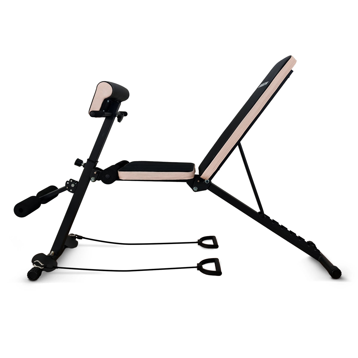 URBOGYM CQ-703EP – Verstellbare und klappbare Hantelbank mit Expandern bis 200 kg