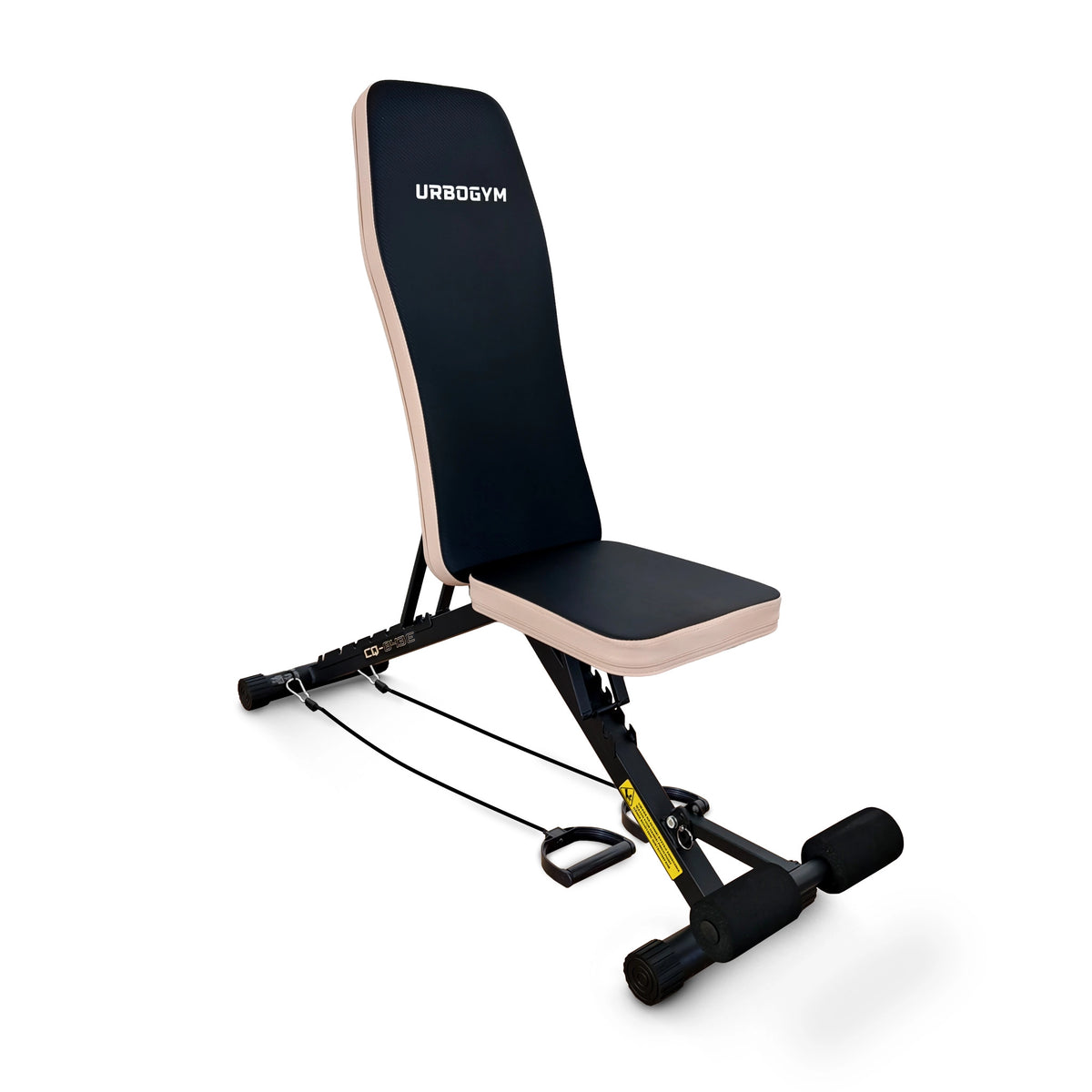 URBOGYM CQ-843E – Verstellbare und klappbare Hantelbank mit Expandern bis 200 kg