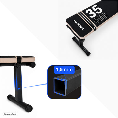 URBOGYM CQ-001 klappbare Hantelbank – Flachbank bis 200 kg