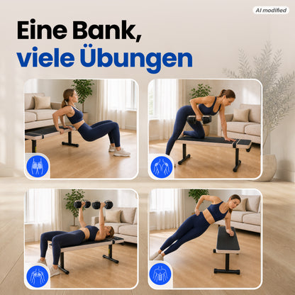 URBOGYM CQ-001 klappbare Hantelbank – Flachbank bis 200 kg