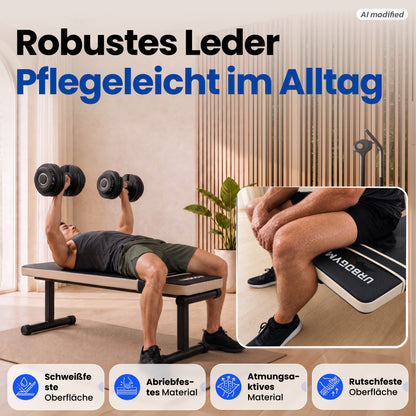 URBOGYM CQ-001 klappbare Hantelbank – Flachbank bis 200 kg