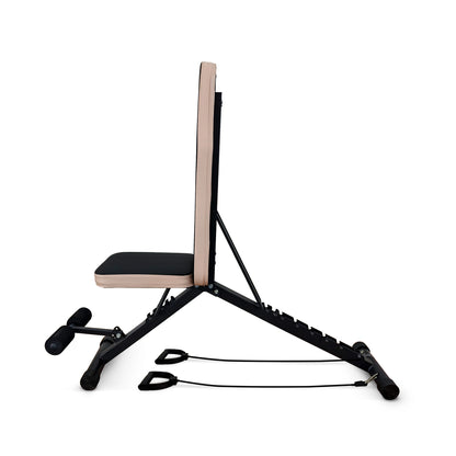 URBOGYM CQ-843E – Verstellbare und klappbare Hantelbank mit Expandern bis 200 kg