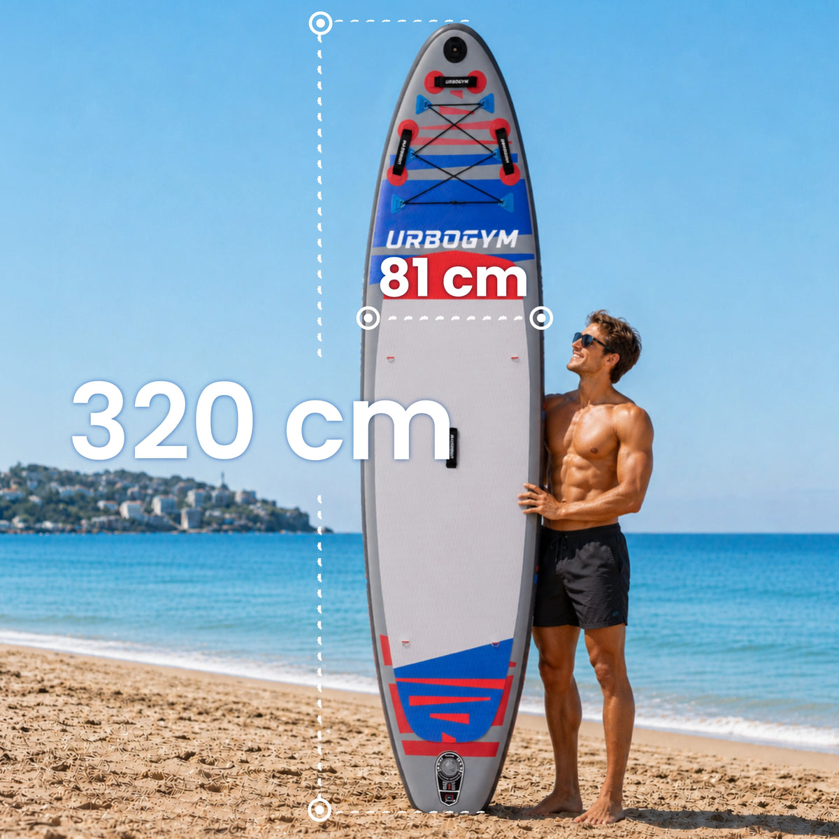 SUP HAILSTORM 320 Komplett-Set – 320 × 81 × 15 cm, bis 150 kg