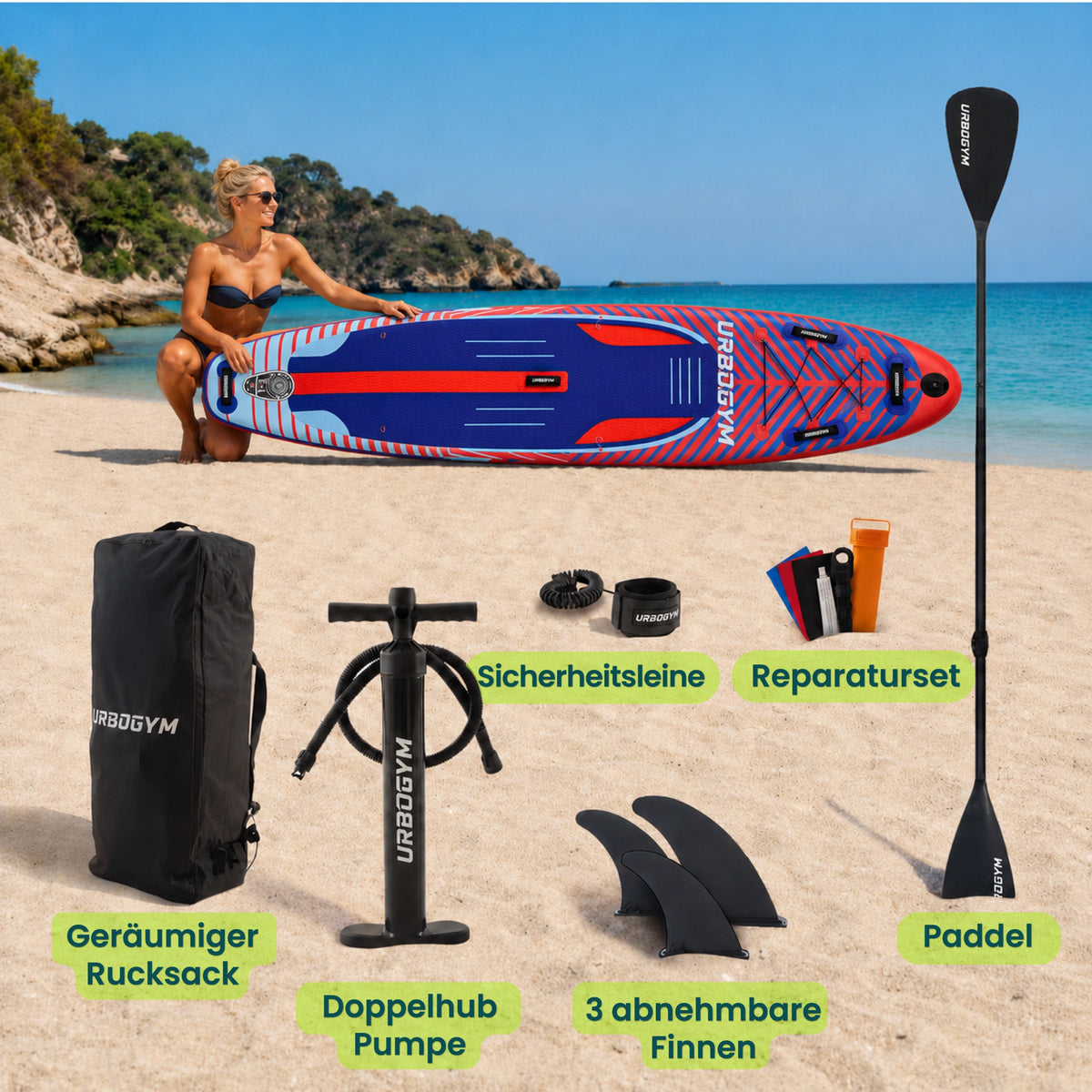 SUP VENTI 350 Komplett-Set – 350 × 81 × 15 cm, bis 170 kg