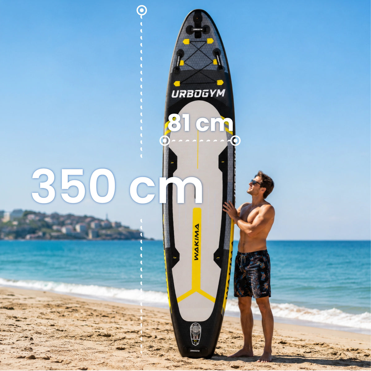 SUP WAKIMA 350 Komplett-Set – 350 × 81 × 15 cm, bis 170 kg