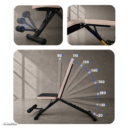 URBOGYM CQ-843 - Verstellbare und klappbare Hantelbank bis 200 kg